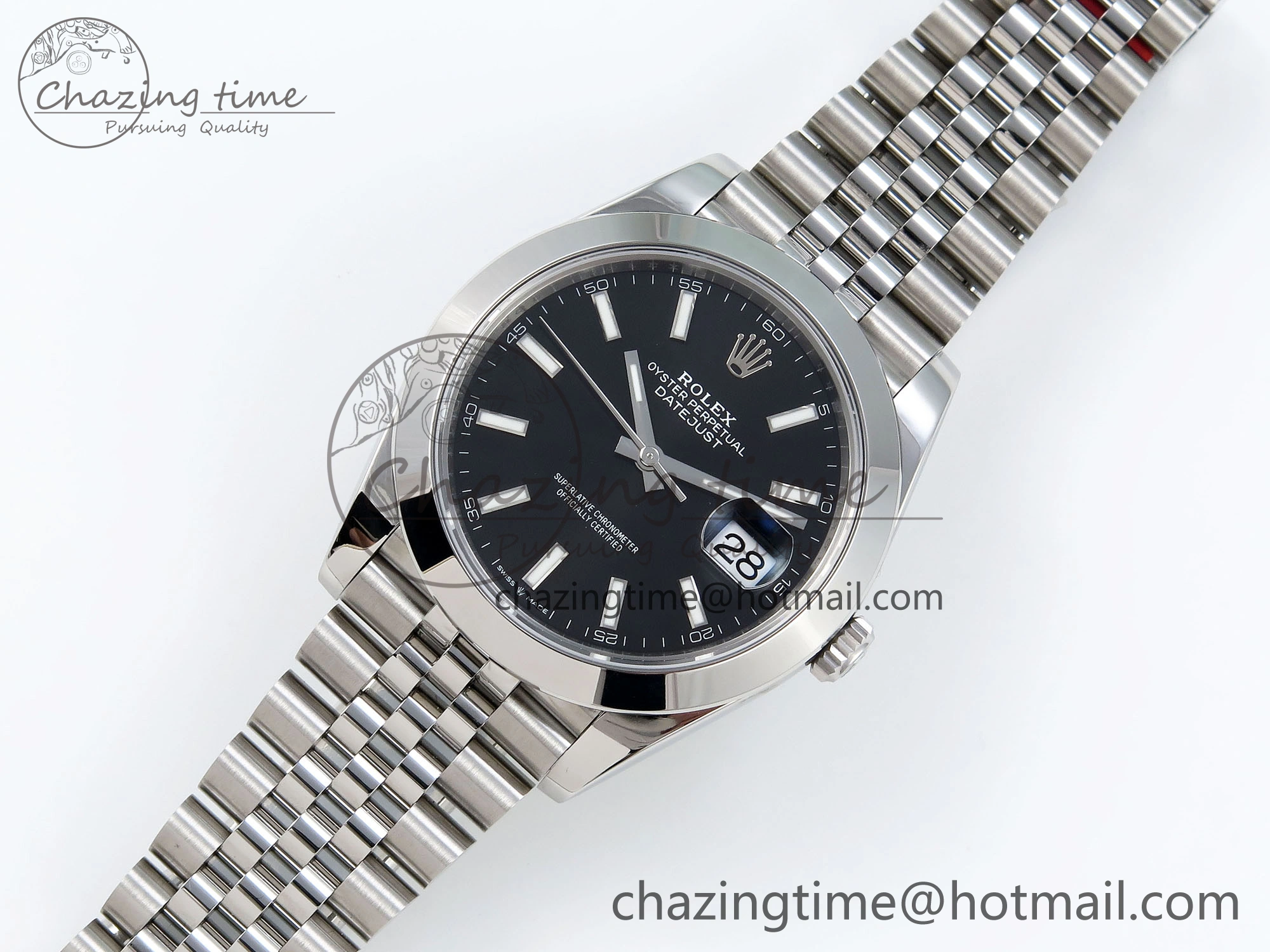 DateJust 41 126330 904L SS VSF 1:1 Best Edition Black Dial on Jubilee Bracelet VS3235