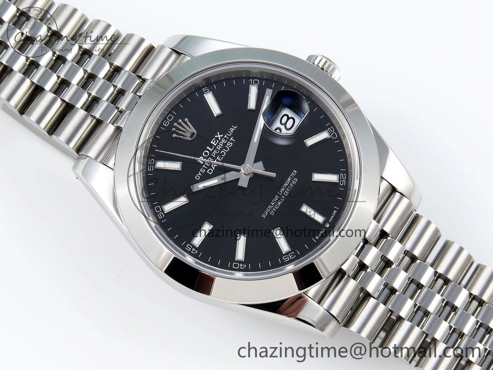 DateJust 41 126330 904L SS VSF 1:1 Best Edition Black Dial on Jubilee Bracelet VS3235