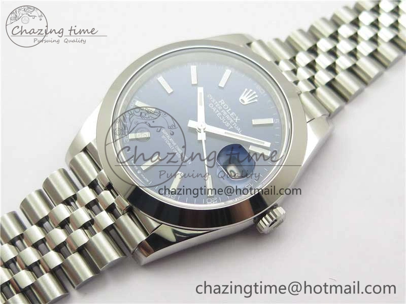 DateJust 41 126330 904L SS VSF 1:1 Best Edition Blue Dial on Jubilee Bracelet VS3235