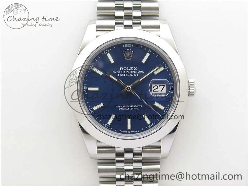 DateJust 41 126330 904L SS VSF 1:1 Best Edition Blue Dial on Jubilee Bracelet VS3235