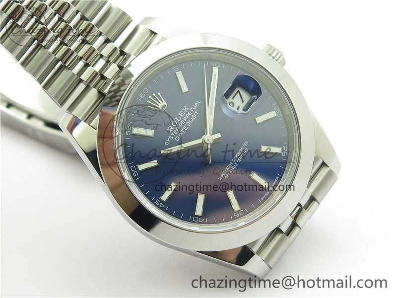 DateJust 41 126330 904L SS VSF 1:1 Best Edition Blue Dial on Jubilee Bracelet VS3235