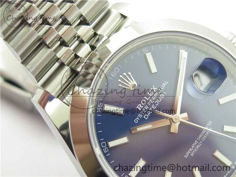 DateJust 41 126330 904L SS VSF 1:1 Best Edition Blue Dial on Jubilee Bracelet VS3235