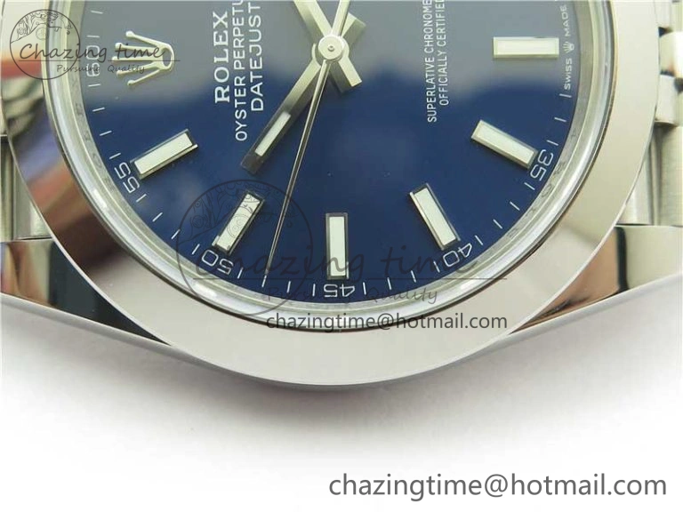 DateJust 41 126330 904L SS VSF 1:1 Best Edition Blue Dial on Jubilee Bracelet VS3235