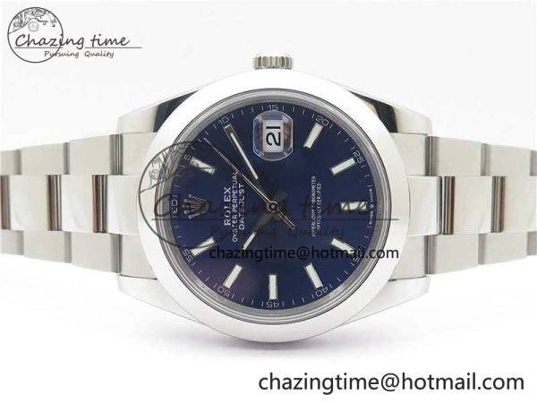 DateJust 41 126330 904L SS VSF 1:1 Best Edition Blue Dial on Oyster Bracelet VS3235