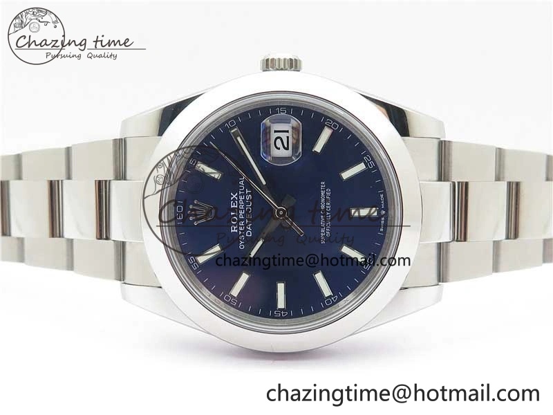DateJust 41 126330 904L SS VSF 1:1 Best Edition Blue Dial on Oyster Bracelet VS3235