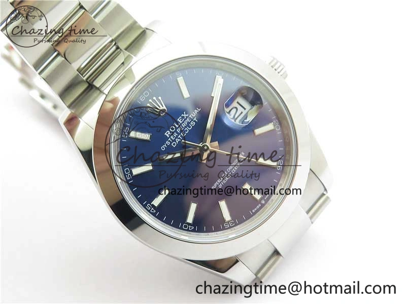 DateJust 41 126330 904L SS VSF 1:1 Best Edition Blue Dial on Oyster Bracelet VS3235