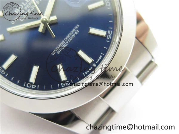 DateJust 41 126330 904L SS VSF 1:1 Best Edition Blue Dial on Oyster Bracelet VS3235