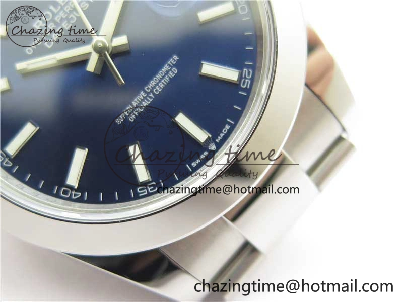 DateJust 41 126330 904L SS VSF 1:1 Best Edition Blue Dial on Oyster Bracelet VS3235