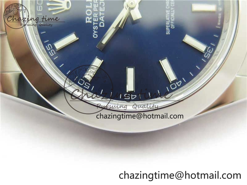 DateJust 41 126330 904L SS VSF 1:1 Best Edition Blue Dial on Oyster Bracelet VS3235