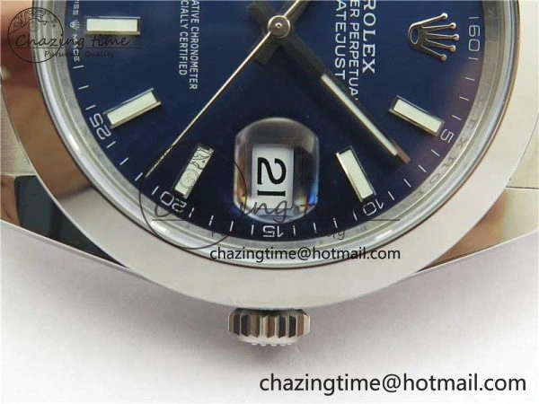 DateJust 41 126330 904L SS VSF 1:1 Best Edition Blue Dial on Oyster Bracelet VS3235