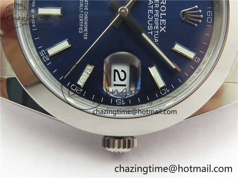 DateJust 41 126330 904L SS VSF 1:1 Best Edition Blue Dial on Oyster Bracelet VS3235