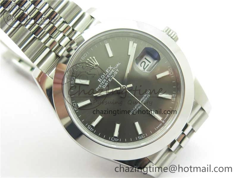 DateJust 41 126330 904L SS VSF 1:1 Best Edition Gray Dial on Jubilee Bracelet VS3235