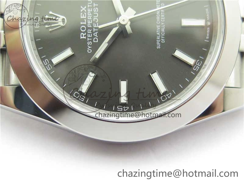 DateJust 41 126330 904L SS VSF 1:1 Best Edition Gray Dial on Jubilee Bracelet VS3235