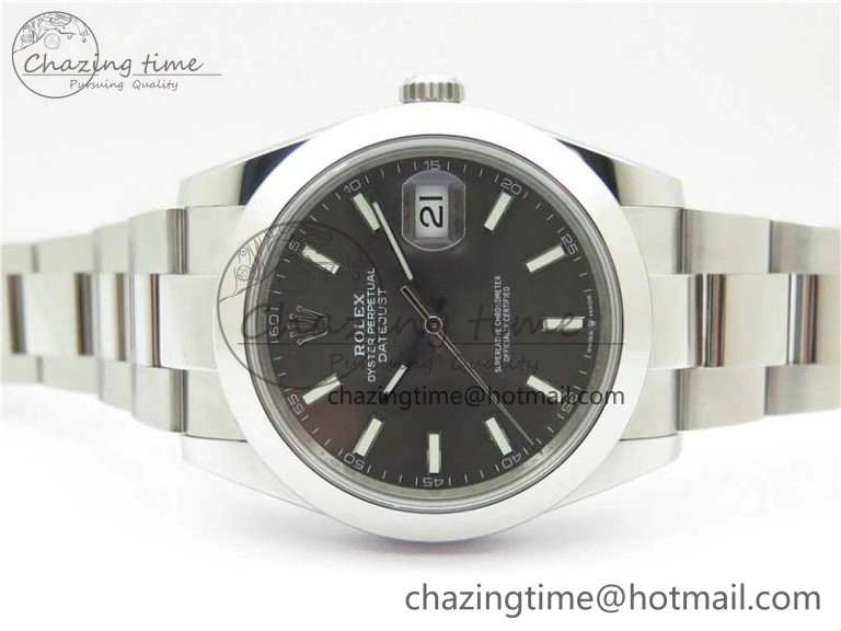 DateJust 41 126330 904L SS VSF 1:1 Best Edition Gray Dial on Oyster Bracelet VS3235