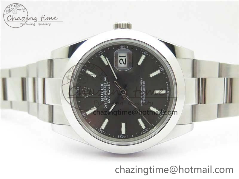 DateJust 41 126330 904L SS VSF 1:1 Best Edition Gray Dial on Oyster Bracelet VS3235