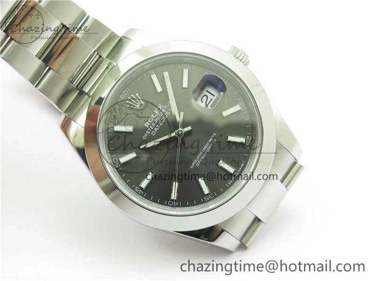 DateJust 41 126330 904L SS VSF 1:1 Best Edition Gray Dial on Oyster Bracelet VS3235