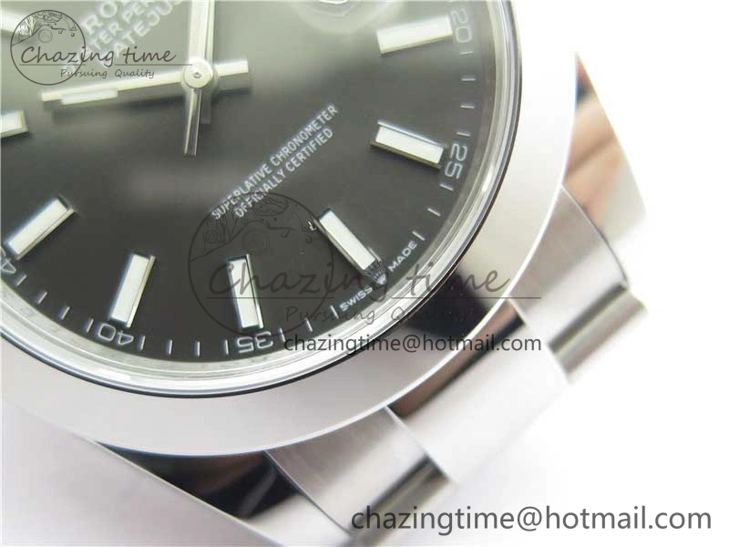DateJust 41 126330 904L SS VSF 1:1 Best Edition Gray Dial on Oyster Bracelet VS3235