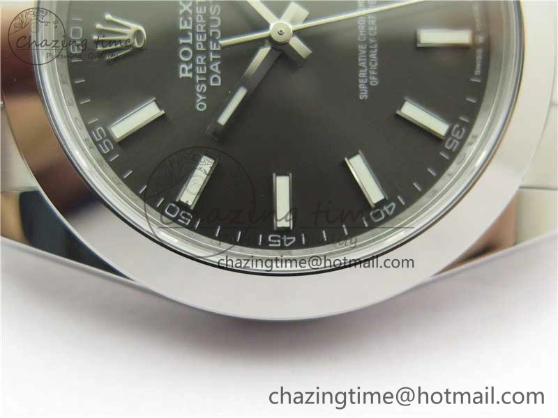 DateJust 41 126330 904L SS VSF 1:1 Best Edition Gray Dial on Oyster Bracelet VS3235