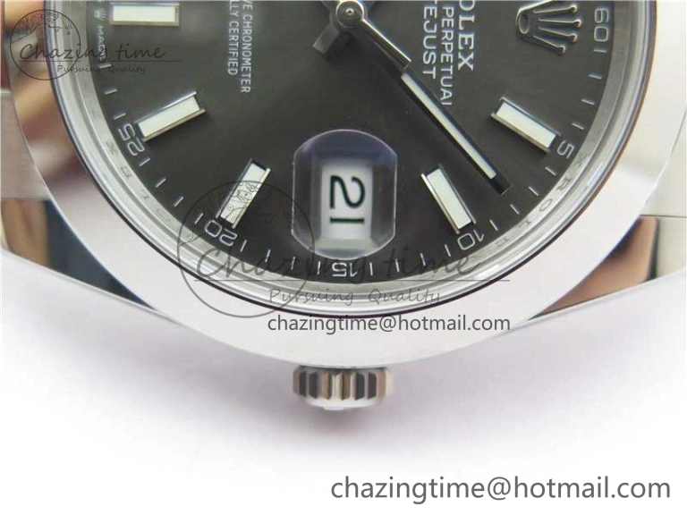 DateJust 41 126330 904L SS VSF 1:1 Best Edition Gray Dial on Oyster Bracelet VS3235