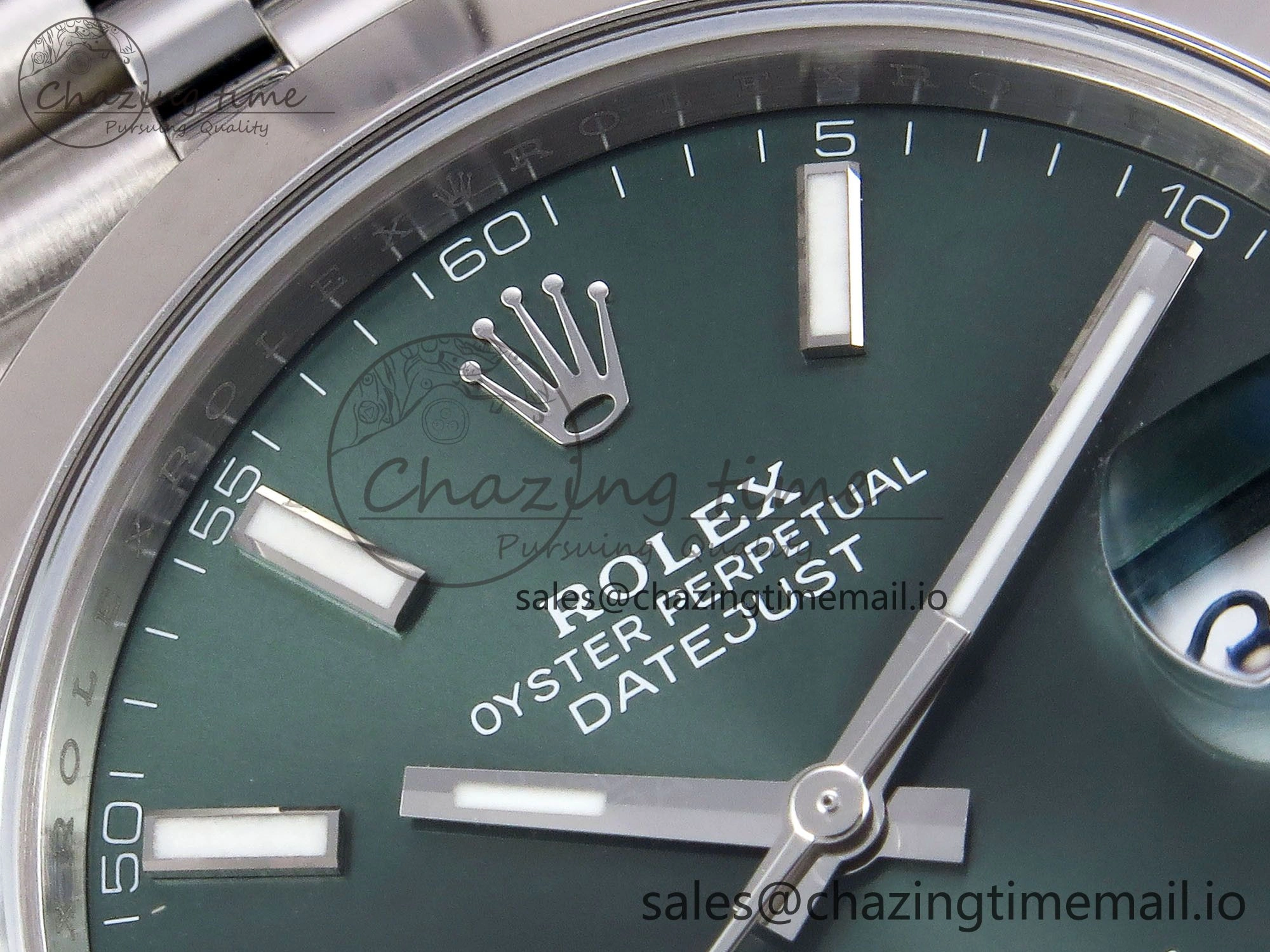 DateJust 41 126330 904L SS VSF 1:1 Best Edition Green Dial on Jubilee Bracelet VS3235
