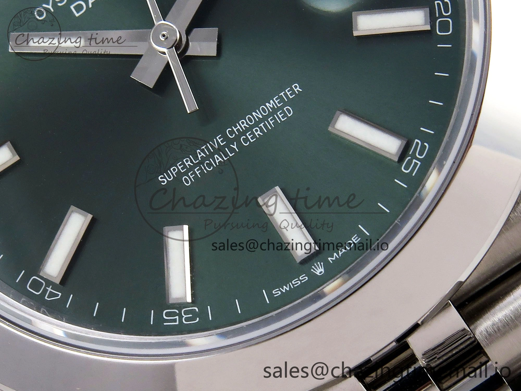 DateJust 41 126330 904L SS VSF 1:1 Best Edition Green Dial on Jubilee Bracelet VS3235
