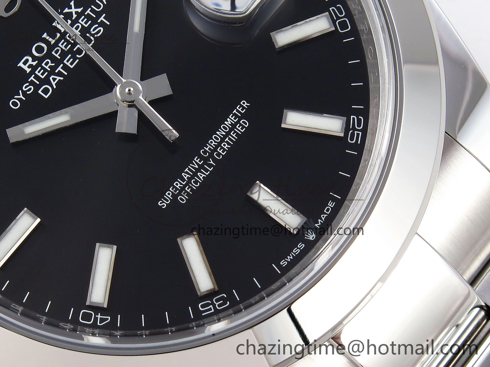 DateJust 41 126330 C+F 1:1 Best Edition 904L Steel Black Dial on SS Oyster Bracelet VR3235