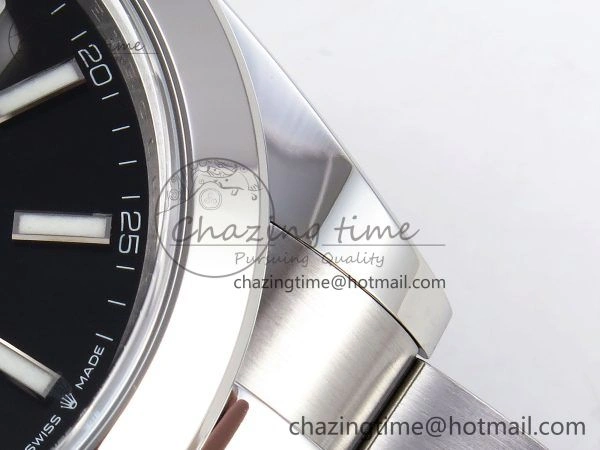 DateJust 41 126330 C+F 1:1 Best Edition 904L Steel Black Dial on SS Oyster Bracelet VR3235