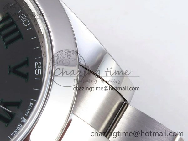 DateJust 41 126330 C+F 1:1 Best Edition 904L Steel Gray Dial Green Roman on SS Oyster Bracelet VR3235