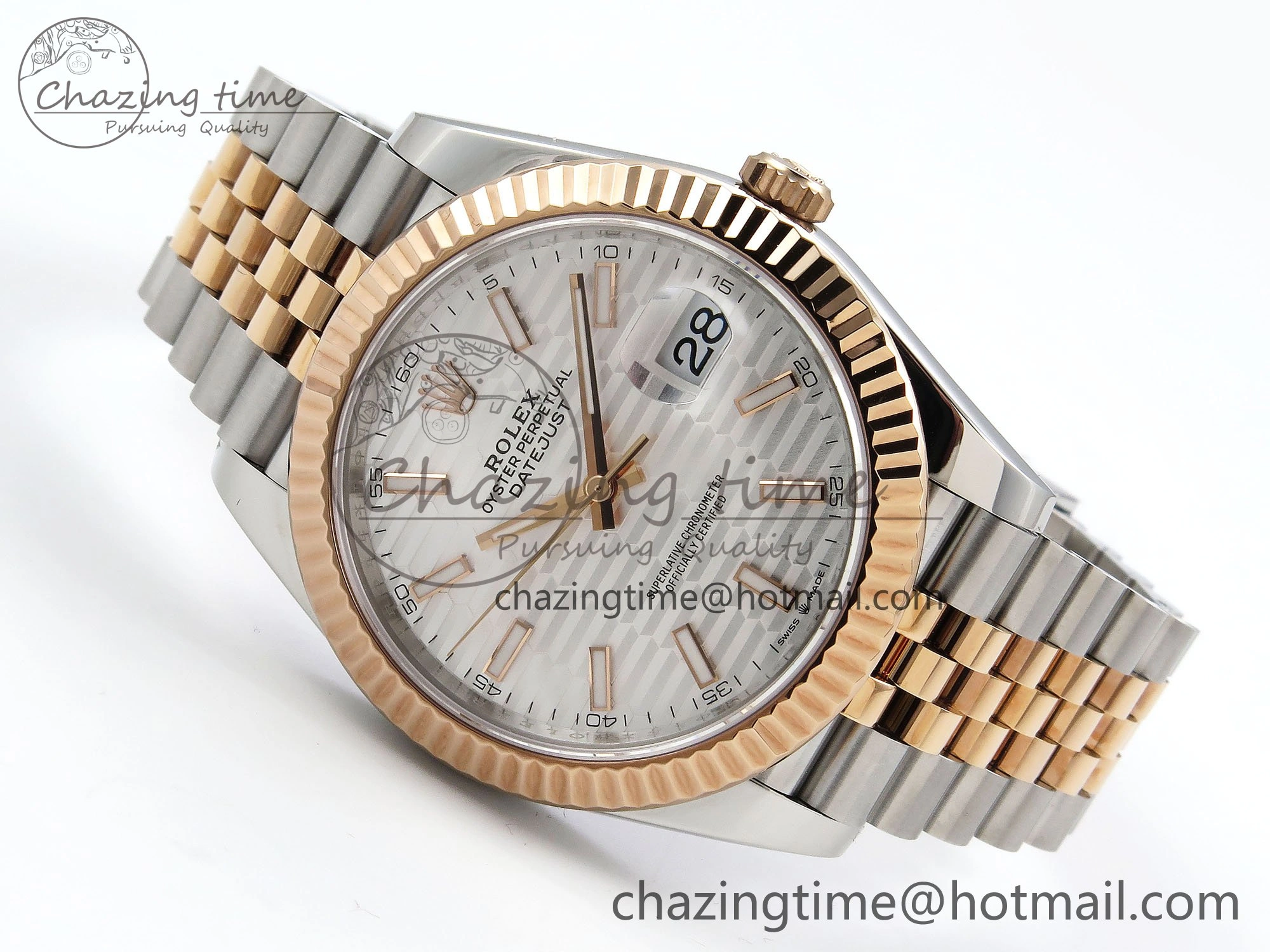 DateJust 41 126331 904L SS VSF 1:1 Best Edition Silver Textured Dial on Jubilee Bracelet VS3235
