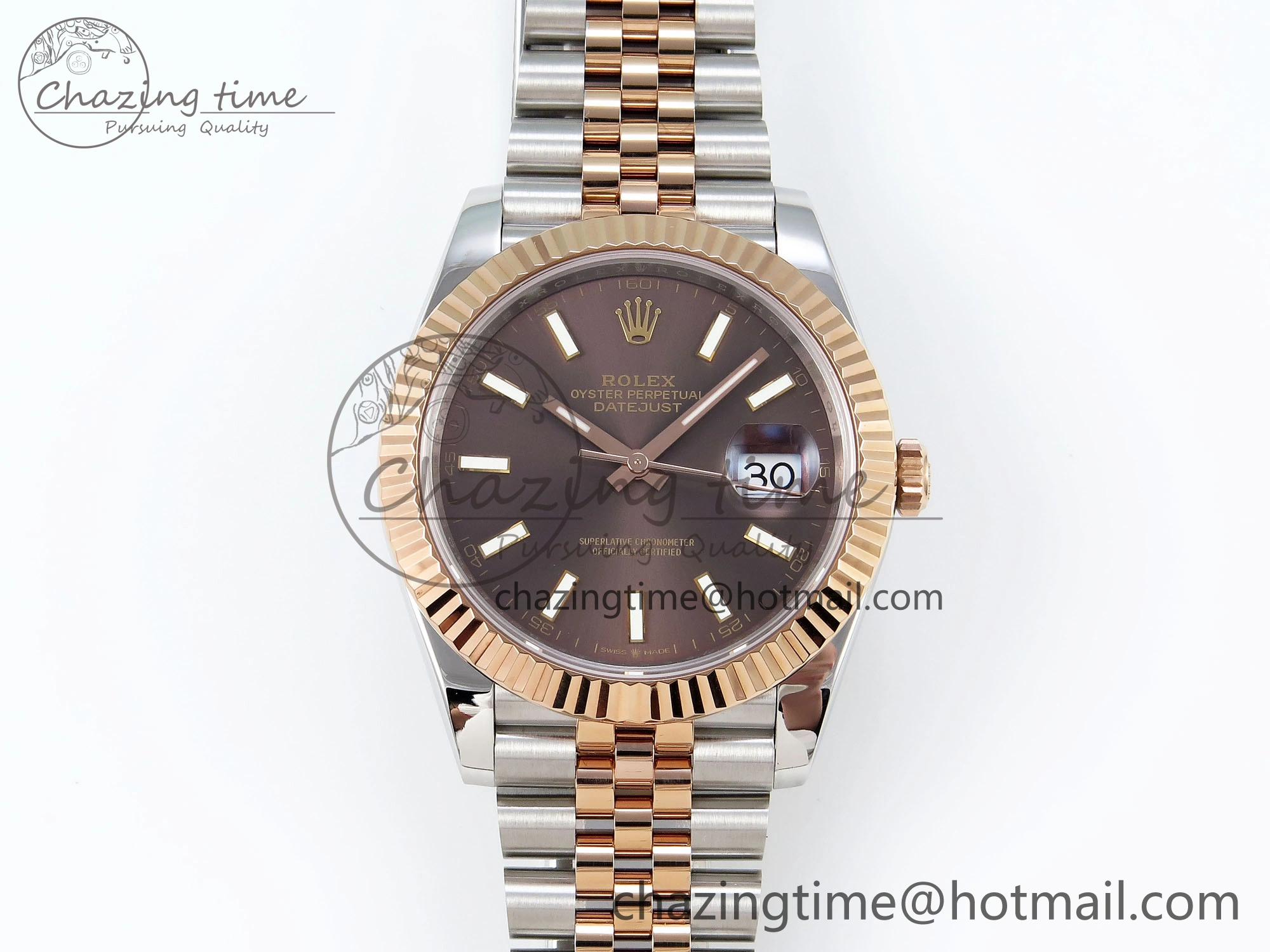 DateJust 41 126331 904L SS RG VSF 1:1 Best Edition Brown Dial on Jubilee Bracelet VS3235