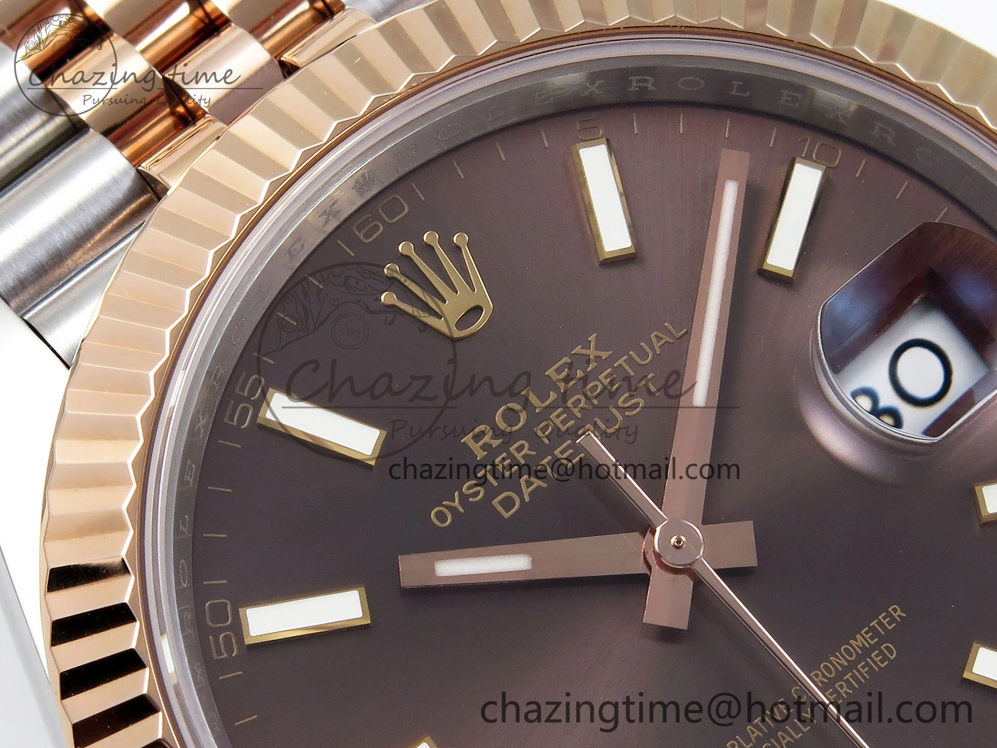 DateJust 41 126331 904L SS RG VSF 1:1 Best Edition Brown Dial on Jubilee Bracelet VS3235