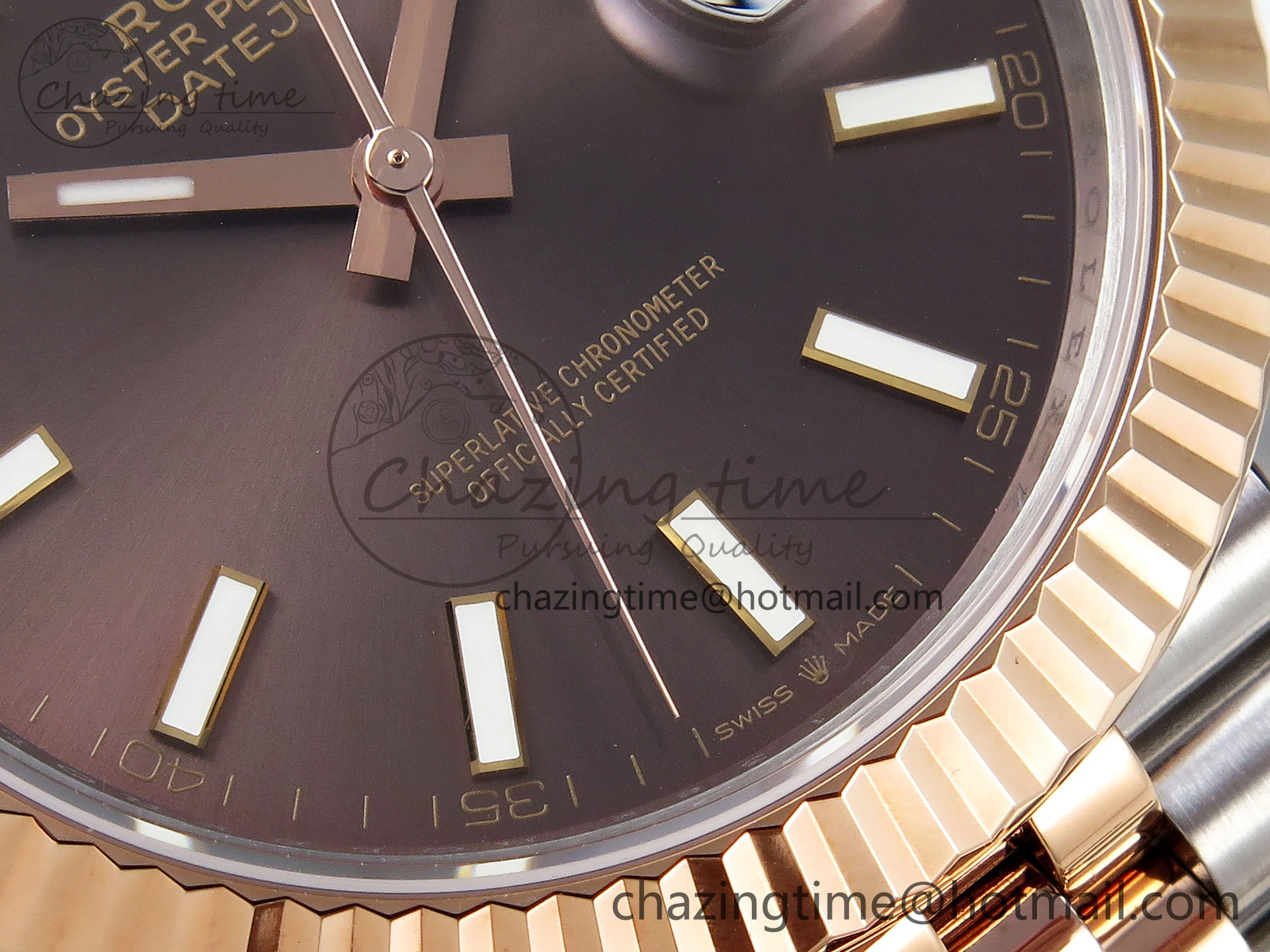 DateJust 41 126331 904L SS RG VSF 1:1 Best Edition Brown Dial on Jubilee Bracelet VS3235
