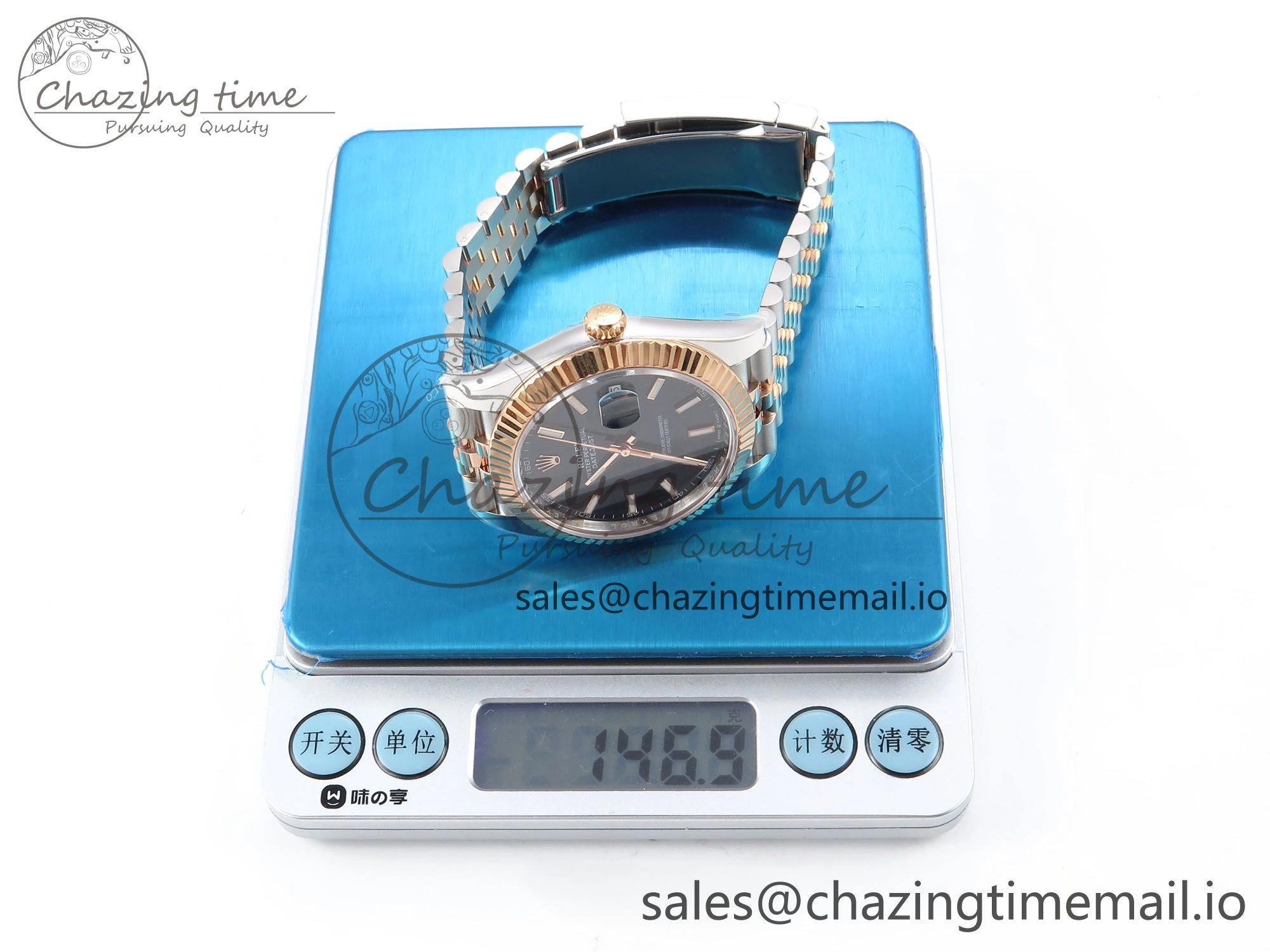 DateJust 41 126331 ARF 1:1 Best Edition 904L Steel Black Dial on SS RG Jubilee Bracelet SH3235（Gain Weight）