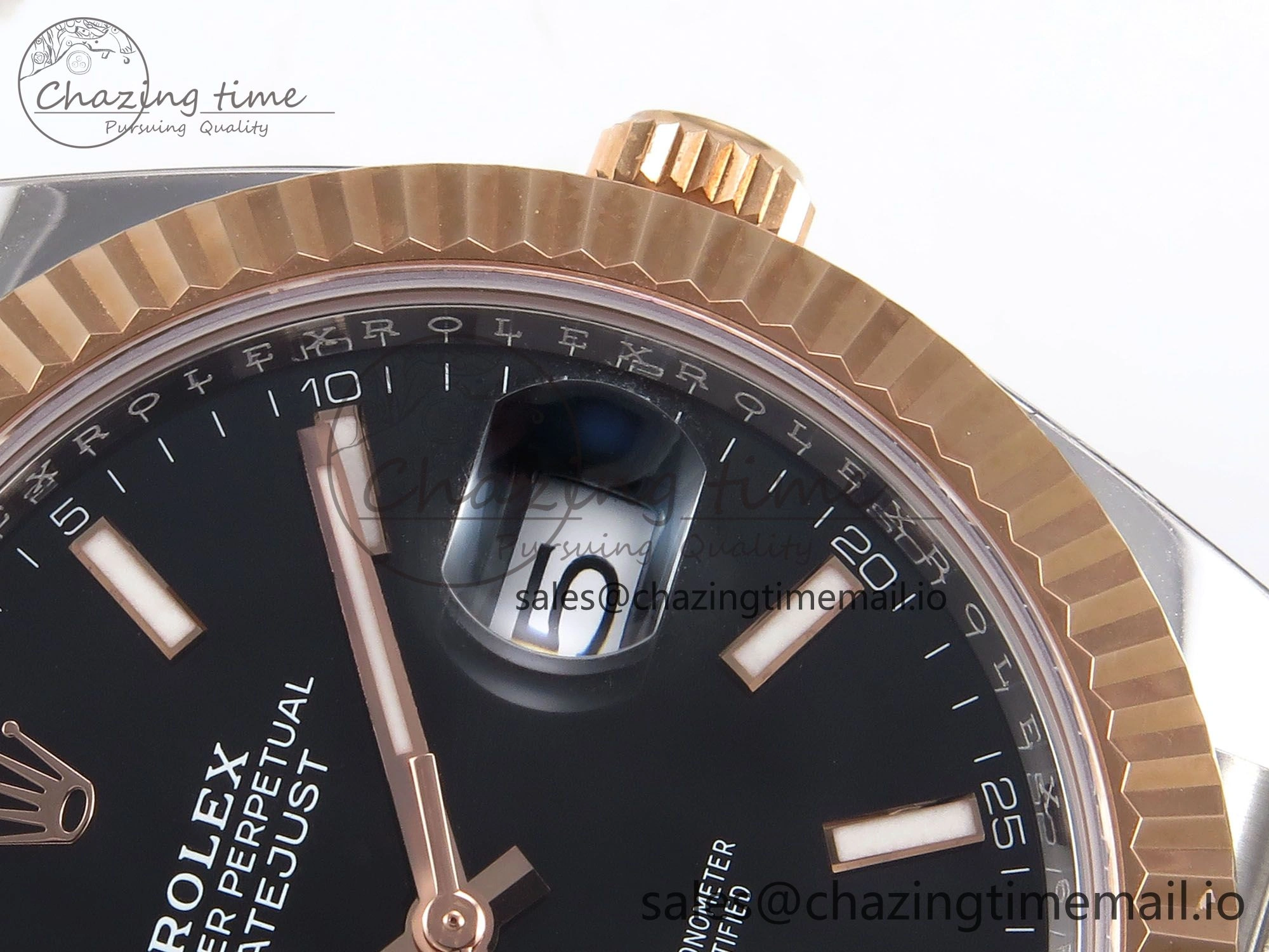 DateJust 41 126331 ARF 1:1 Best Edition 904L Steel Black Dial on SS RG Jubilee Bracelet SH3235（Gain Weight）