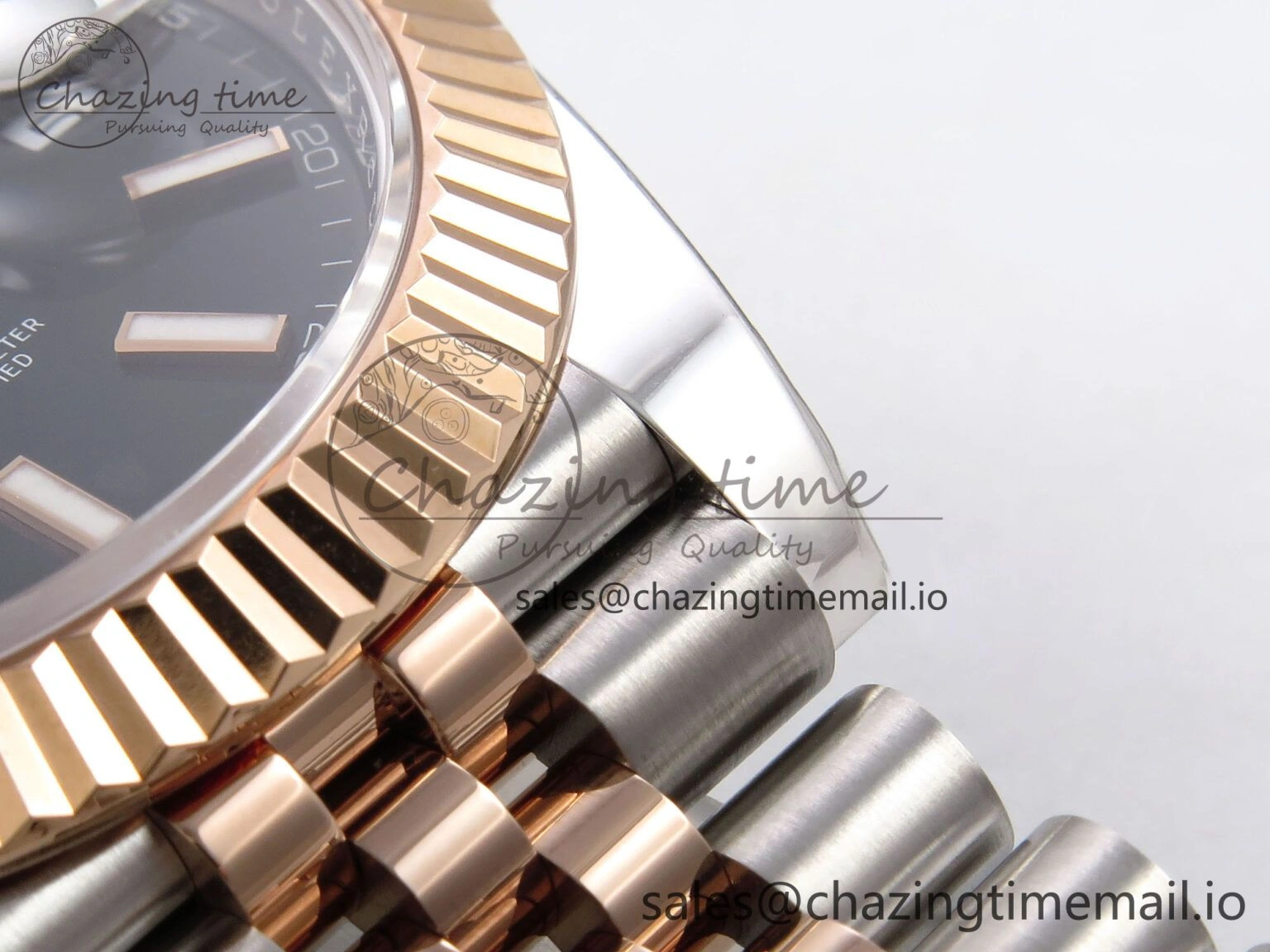 DateJust 41 126331 ARF 1:1 Best Edition 904L Steel Black Dial on SS RG Jubilee Bracelet SH3235（Gain Weight）