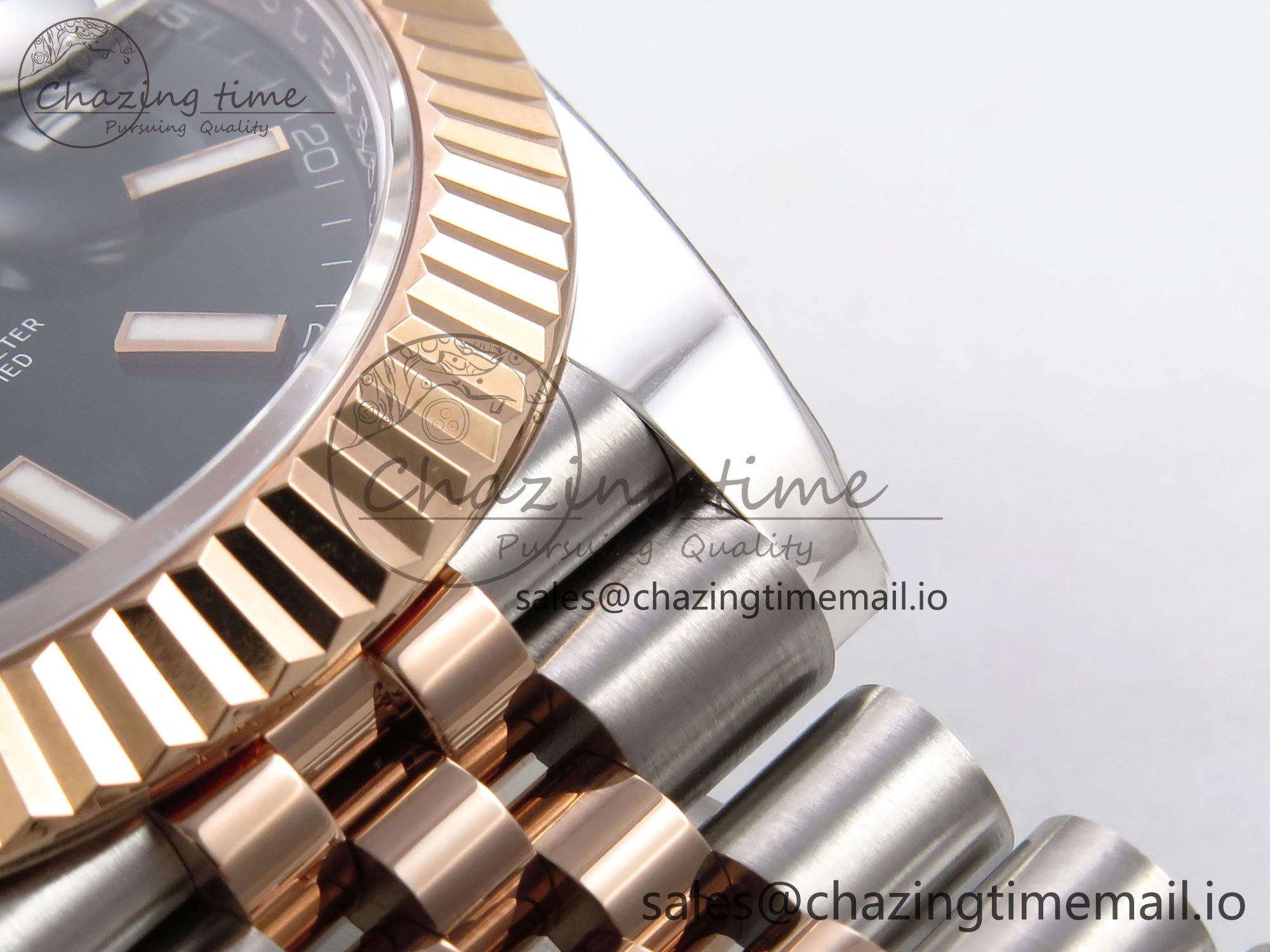 DateJust 41 126331 ARF 1:1 Best Edition 904L Steel Black Dial on SS RG Jubilee Bracelet SH3235（Gain Weight）