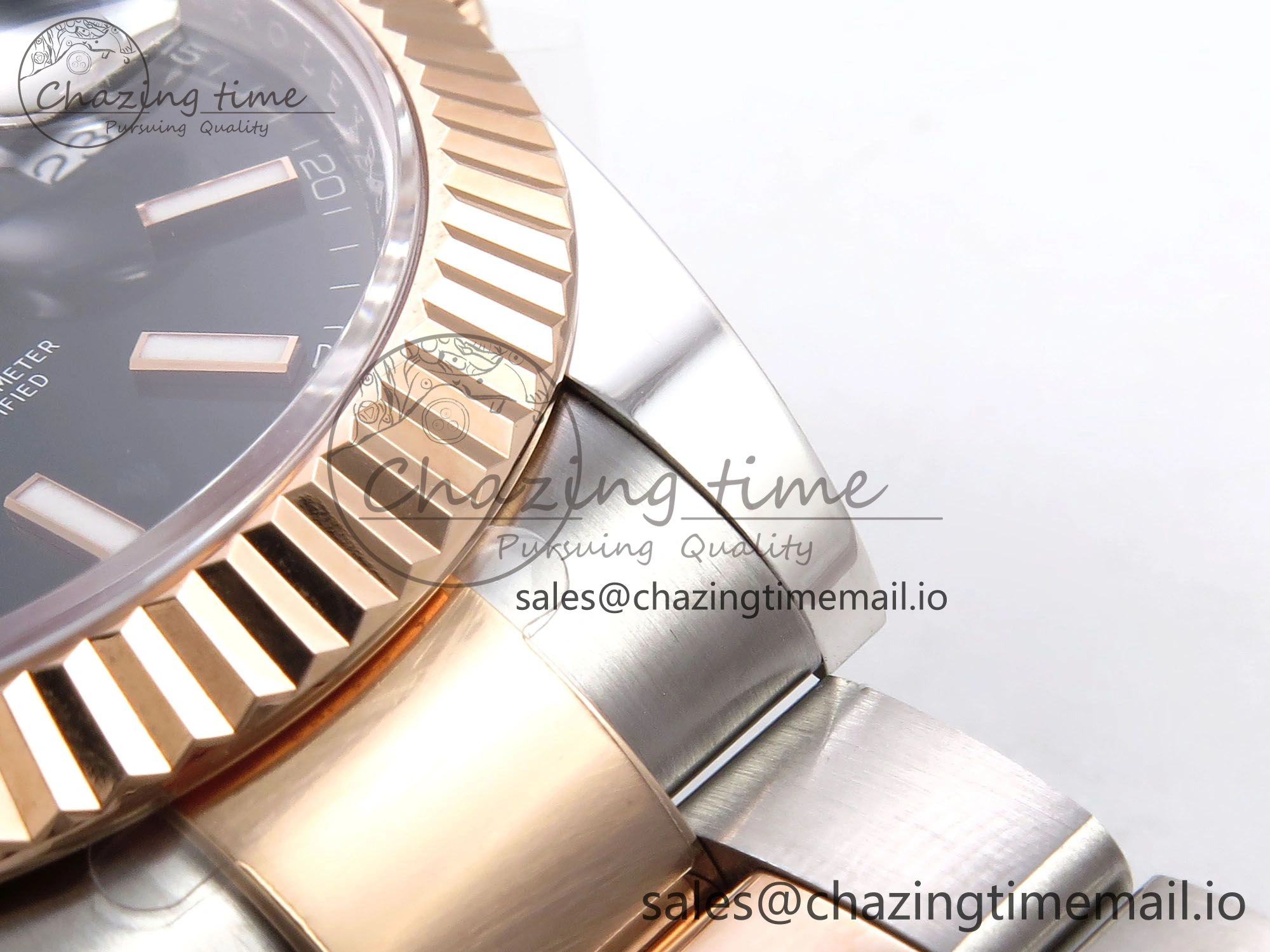 DateJust 41 126331 ARF 1:1 Best Edition 904L Steel Black Dial on SS RG Oyster Bracelet SH3235（Gain Weight）