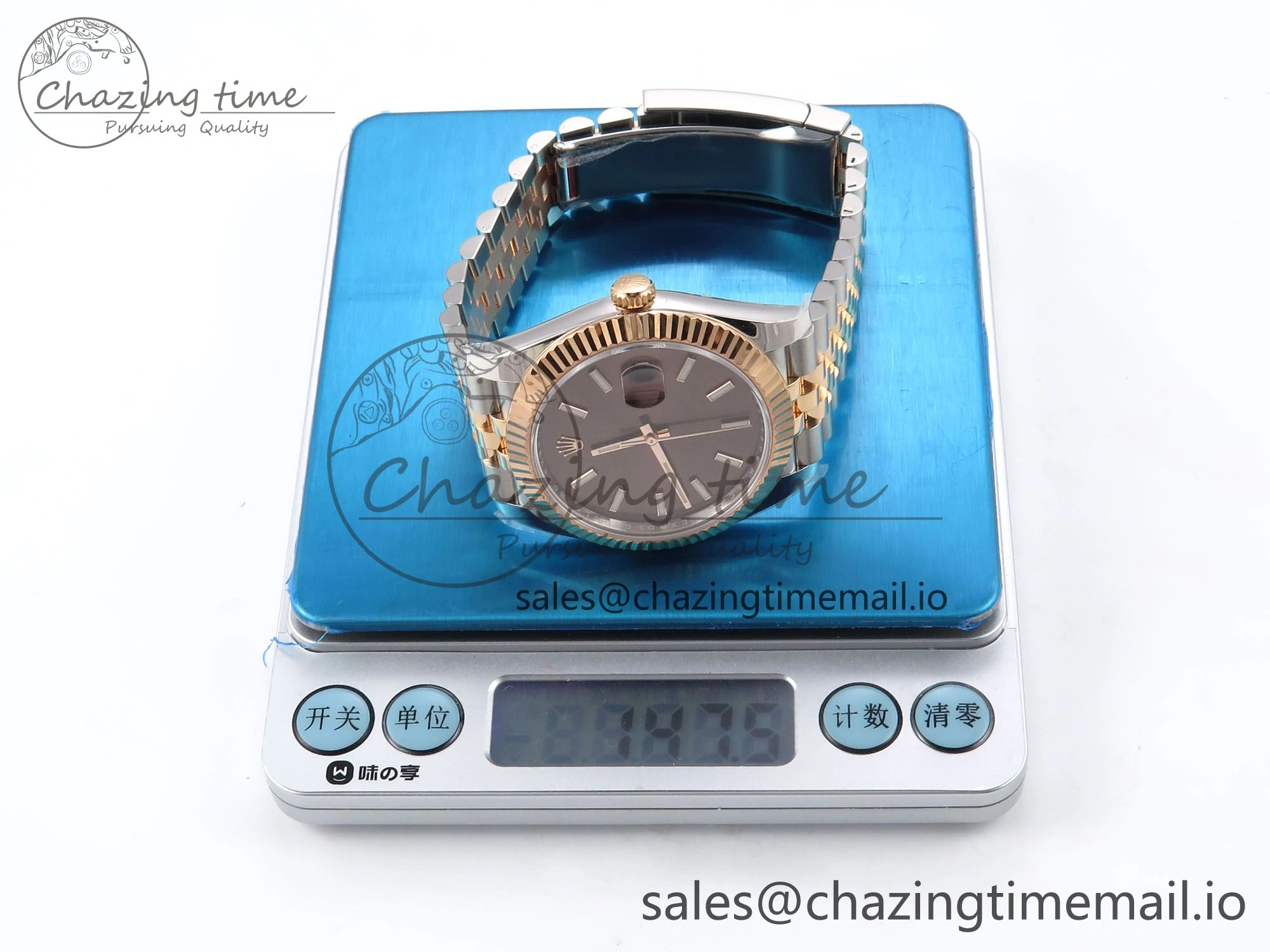 DateJust 41 126331 ARF 1:1 Best Edition 904L Steel Brown Dial on SS RG Jubilee Bracelet SH3235（Gain Weight）