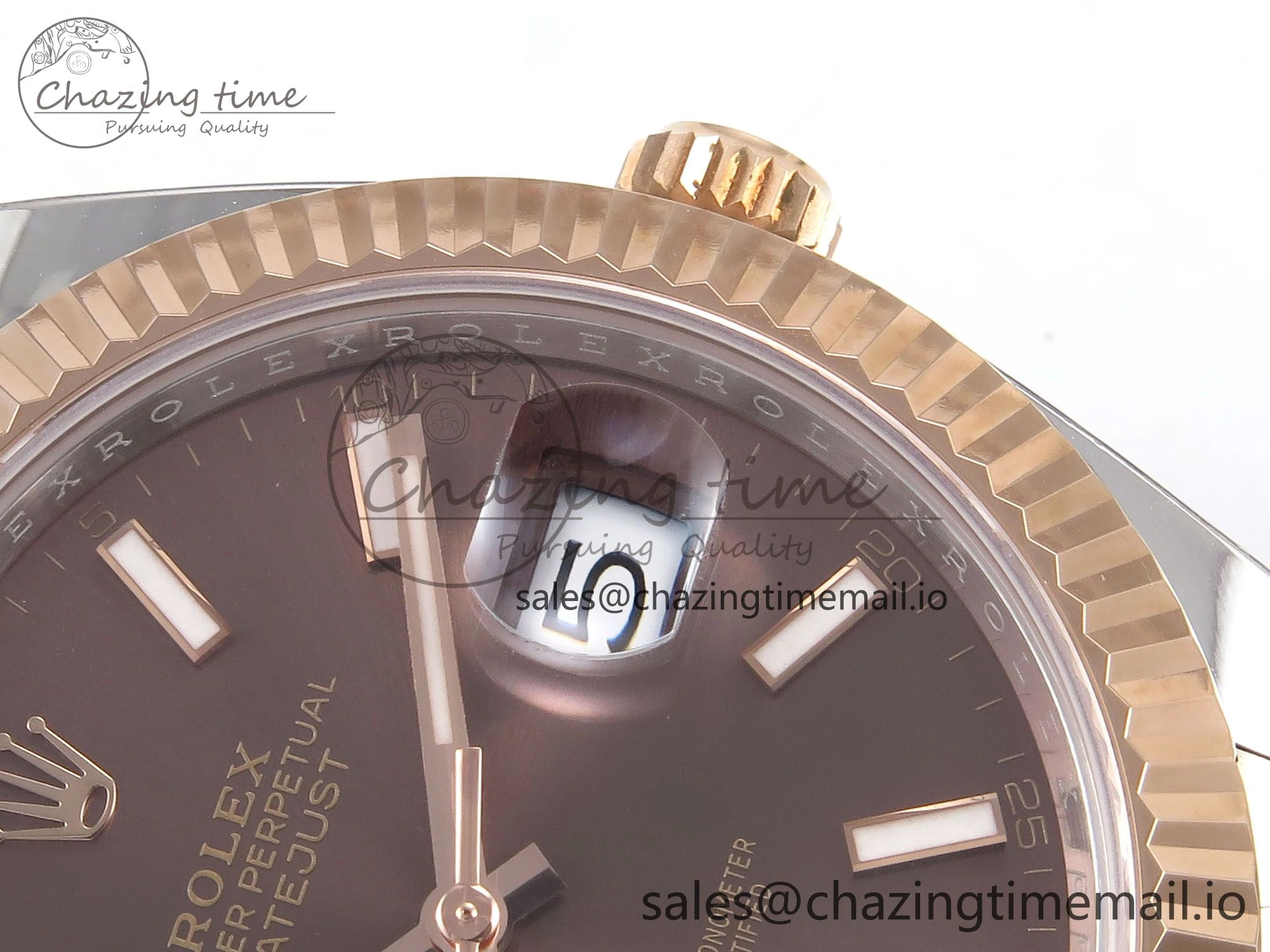 DateJust 41 126331 ARF 1:1 Best Edition 904L Steel Brown Dial on SS RG Oyster Bracelet SH3235（Gain Weight）