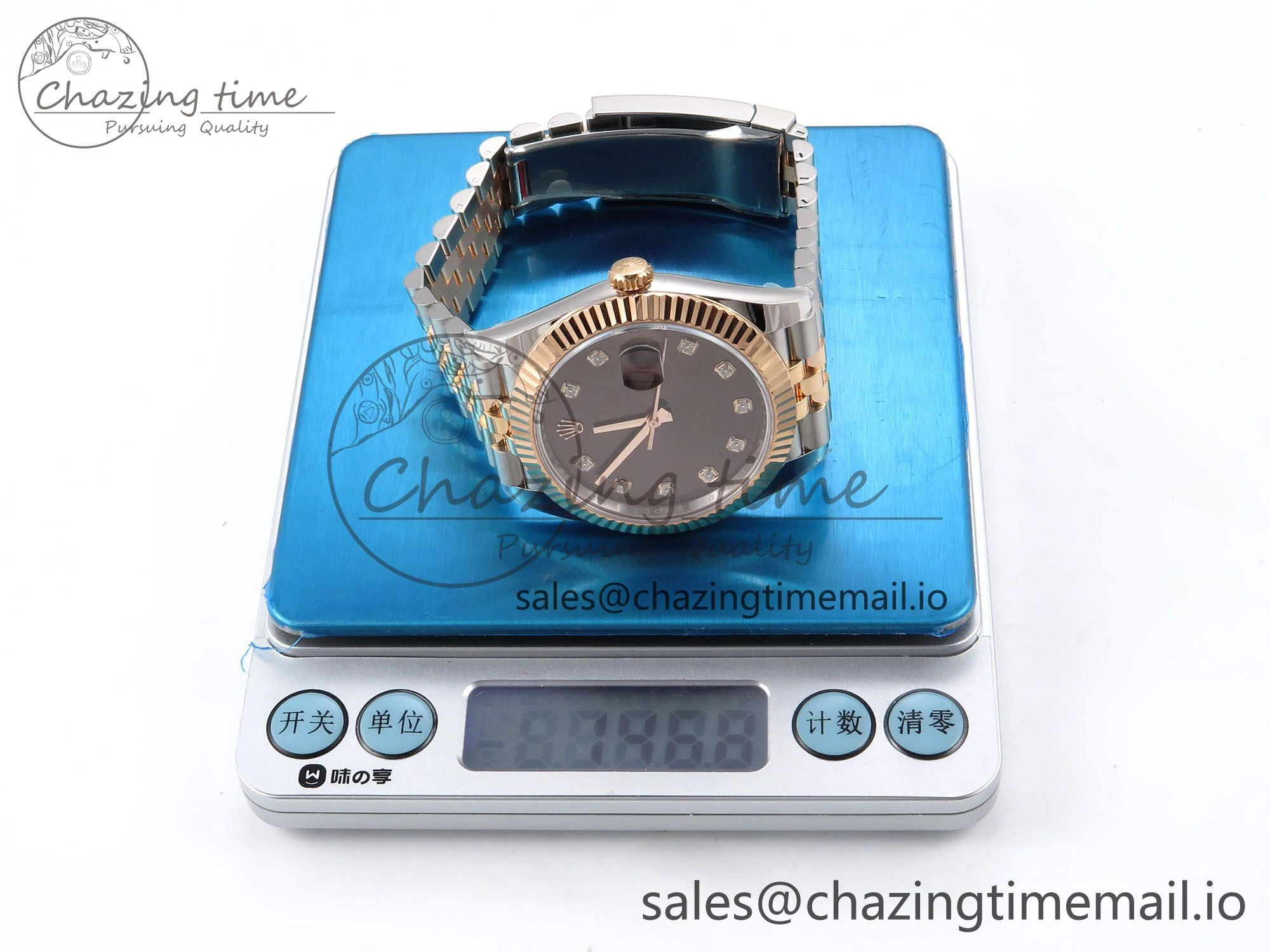DateJust 41 126331 ARF 1:1 Best Edition 904L Steel Brown Diamonds Dial on SS RG Jubilee Bracelet SH3235（Gain Weight）