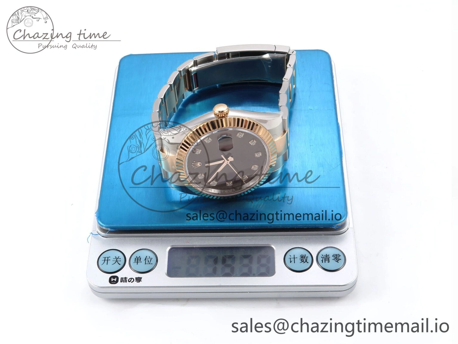 DateJust 41 126331 ARF 1:1 Best Edition 904L Steel Brown Diamonds Dial on SS RG Oyster Bracelet SH3235（Gain Weight）