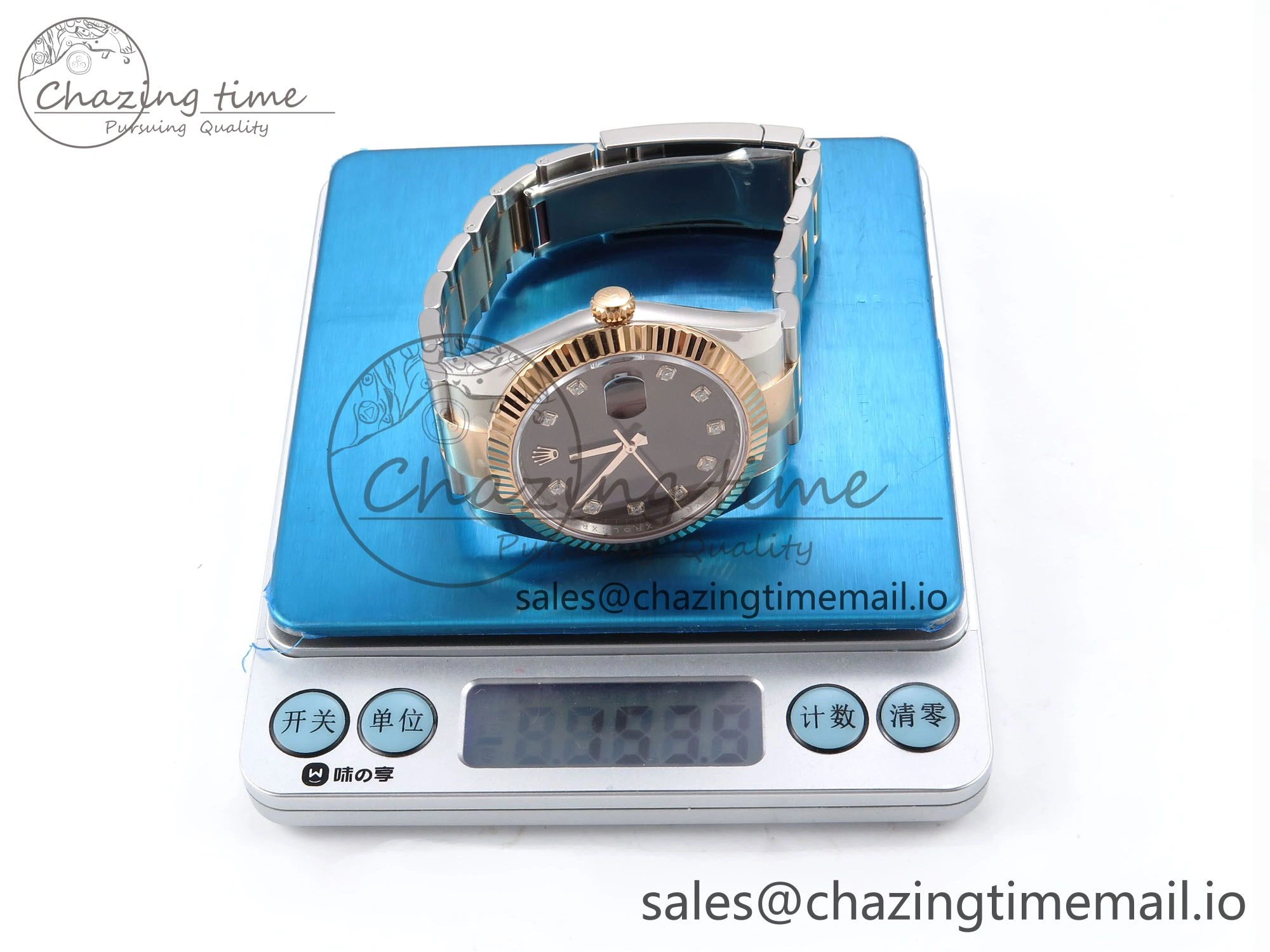 DateJust 41 126331 ARF 1:1 Best Edition 904L Steel Brown Diamonds Dial on SS RG Oyster Bracelet SH3235（Gain Weight）
