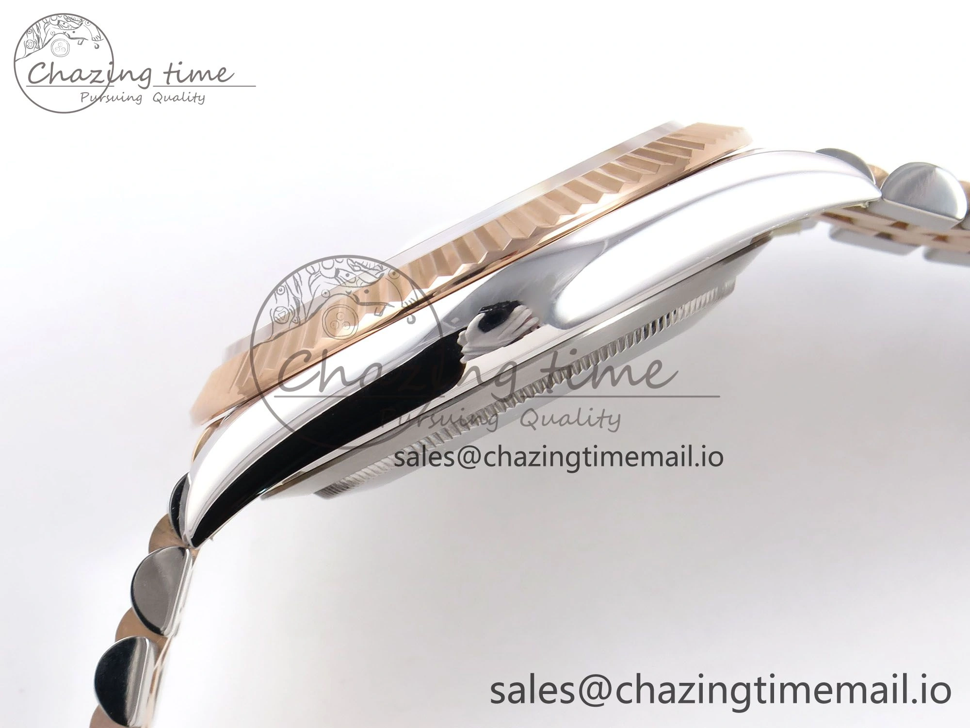 DateJust 41 126331 ARF 1:1 Best Edition 904L Steel Gray Textured Dial on SS RG Jubilee Bracelet SH3235（Gain Weight）