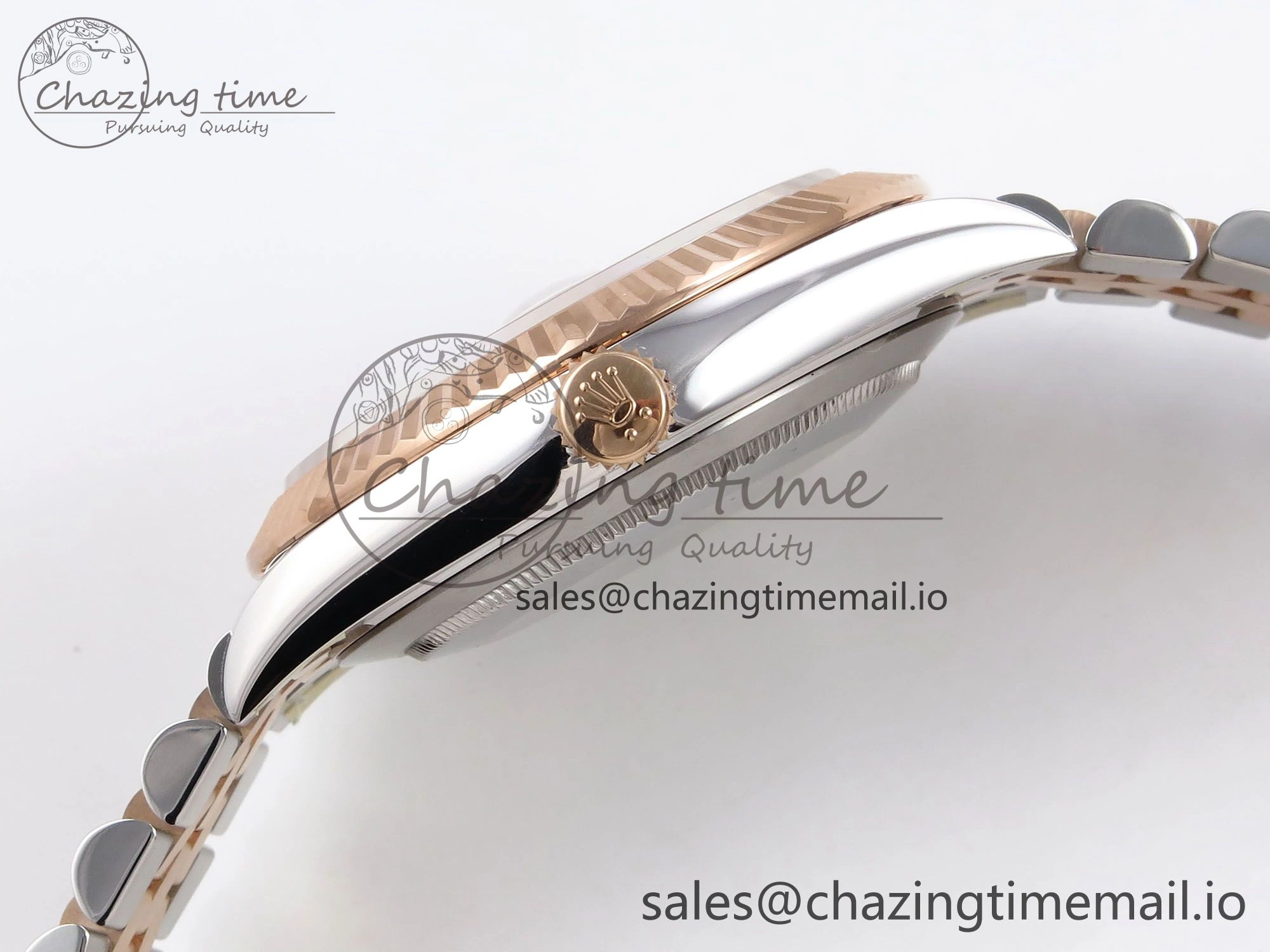 DateJust 41 126331 ARF 1:1 Best Edition 904L Steel Gray Textured Dial on SS RG Jubilee Bracelet SH3235（Gain Weight）