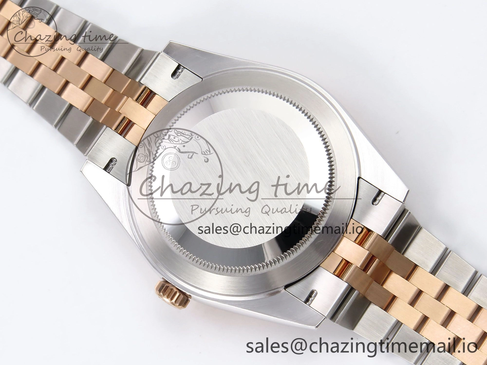 DateJust 41 126331 ARF 1:1 Best Edition 904L Steel Gray Textured Dial on SS RG Jubilee Bracelet SH3235（Gain Weight）