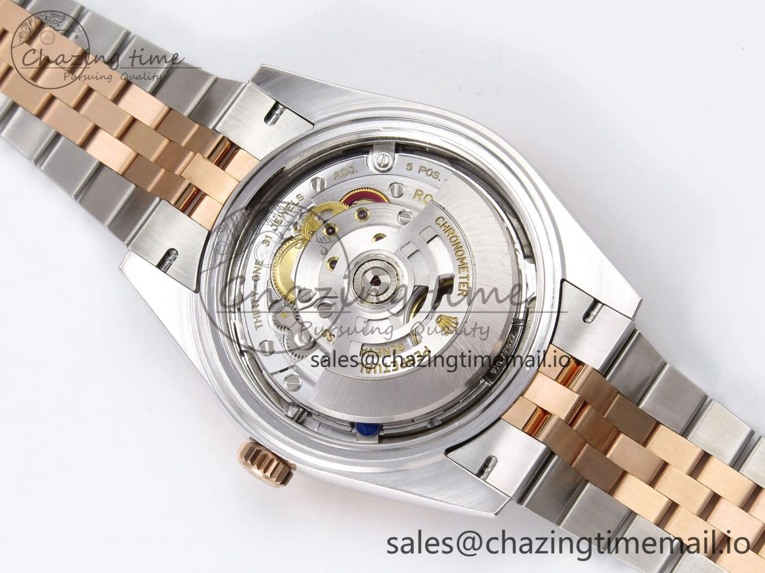 DateJust 41 126331 ARF 1:1 Best Edition 904L Steel Gray Textured Dial on SS RG Jubilee Bracelet SH3235（Gain Weight）