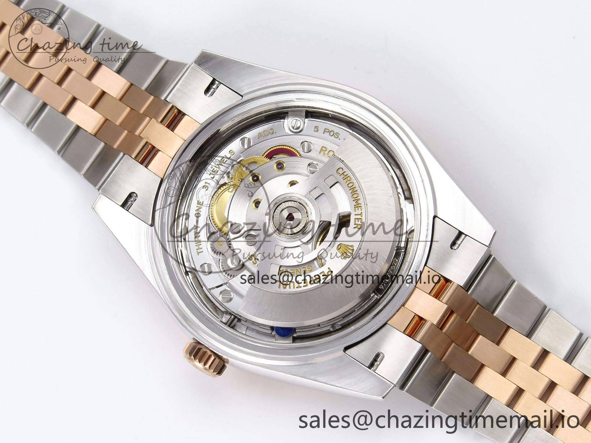 DateJust 41 126331 ARF 1:1 Best Edition 904L Steel Gray Textured Dial on SS RG Jubilee Bracelet SH3235（Gain Weight）