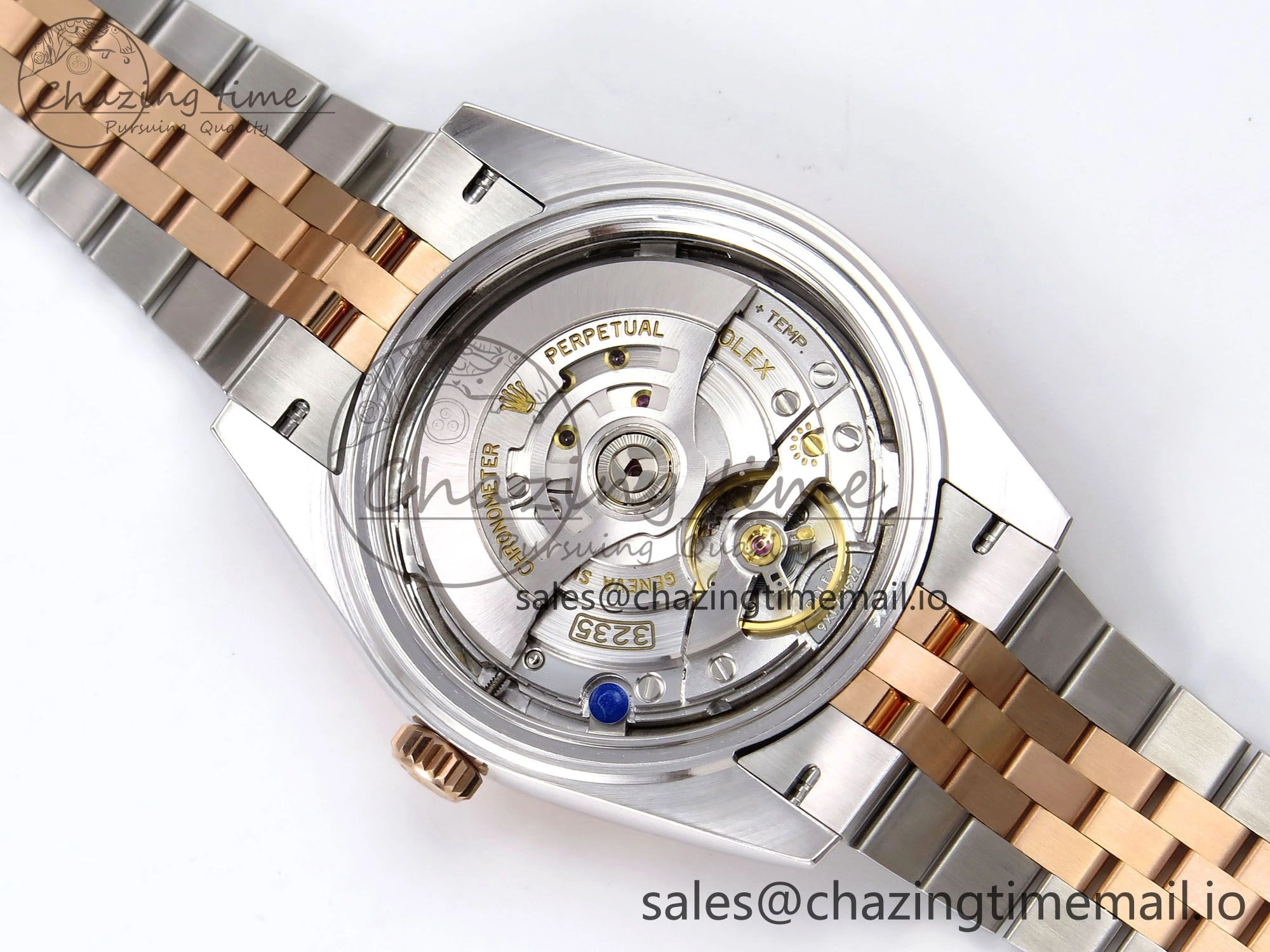 DateJust 41 126331 ARF 1:1 Best Edition 904L Steel Gray Textured Dial on SS RG Jubilee Bracelet SH3235（Gain Weight）