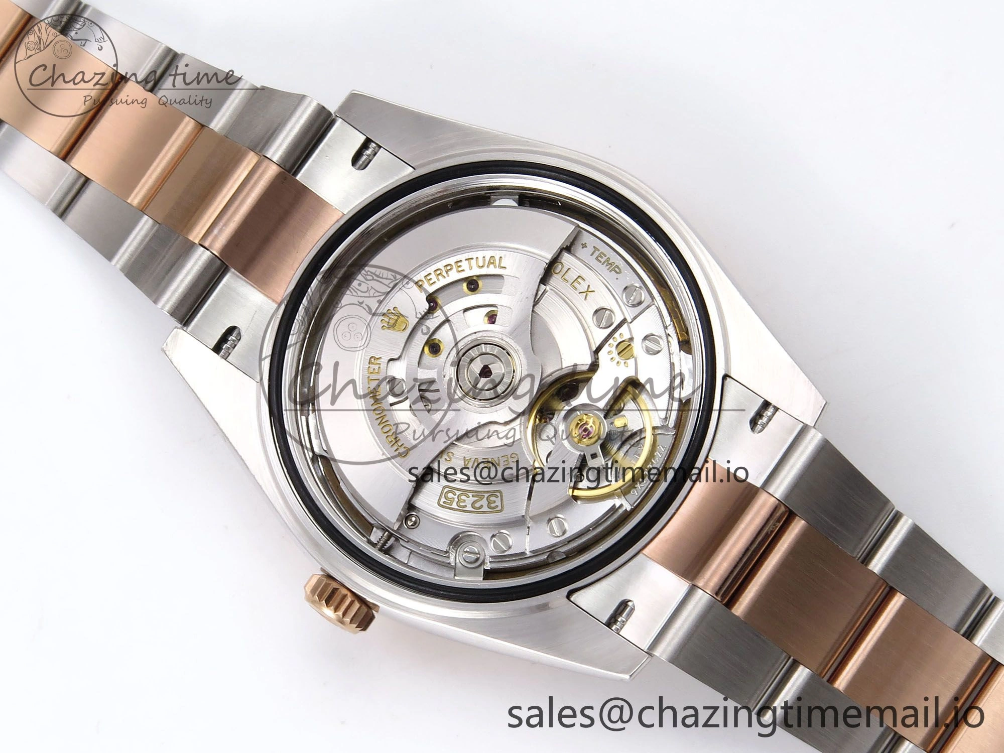 DateJust 41 126331 ARF 1:1 Best Edition 904L Steel Gray Textured Dial on SS RG Oyster Bracelet SH3235（Gain Weight）