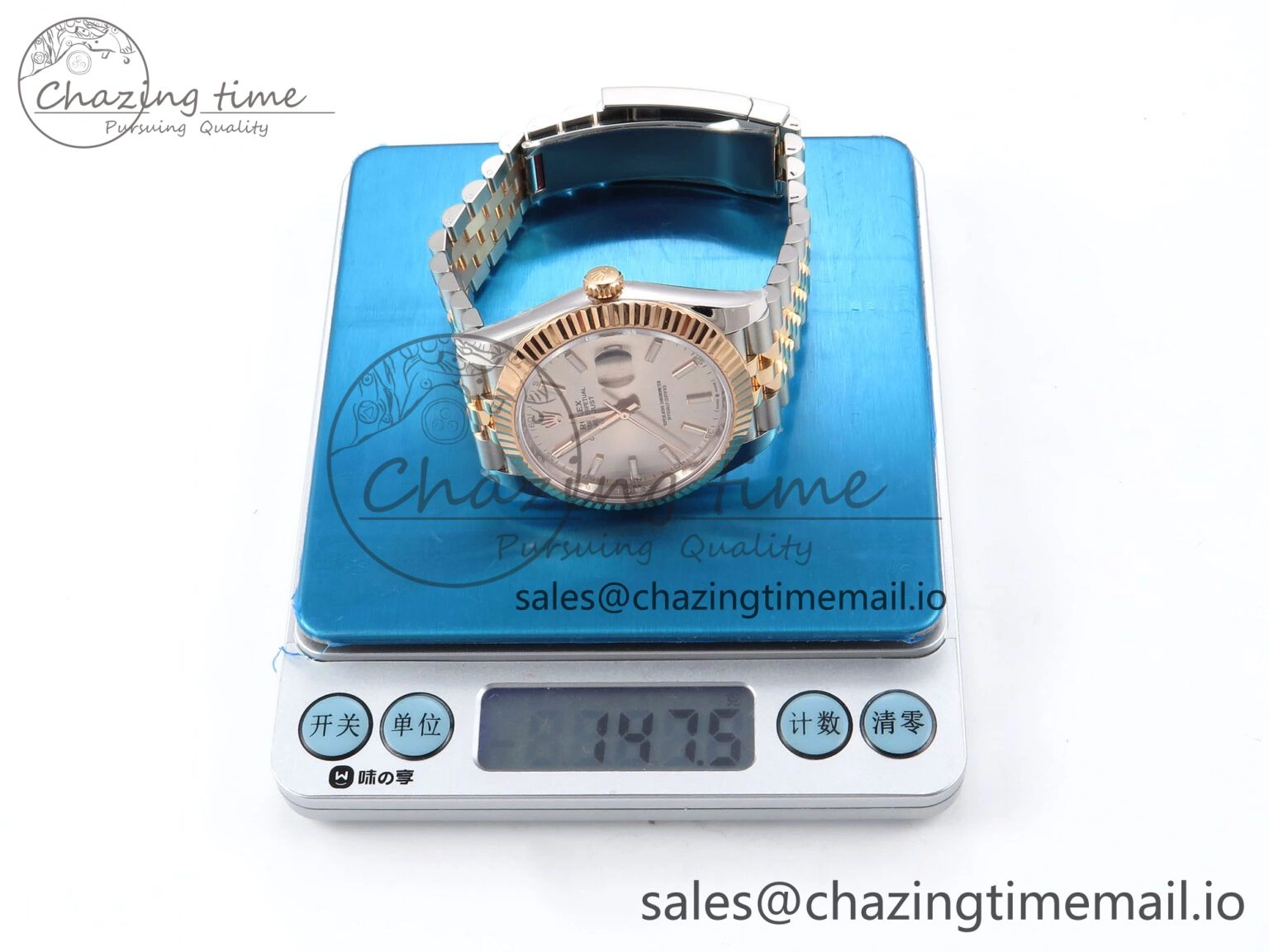 DateJust 41 126331 ARF 1:1 Best Edition 904L Steel RG Dial on SS RG Jubilee Bracelet SH3235（Gain Weight）